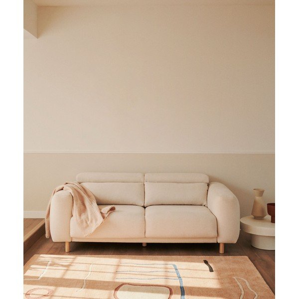 Kremno bela sedežna garnitura 215 cm Singa – Kave Home-image-1