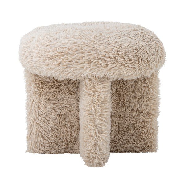 Bež tabure iz umetnega krzna Frikka – Bloomingville-image-2