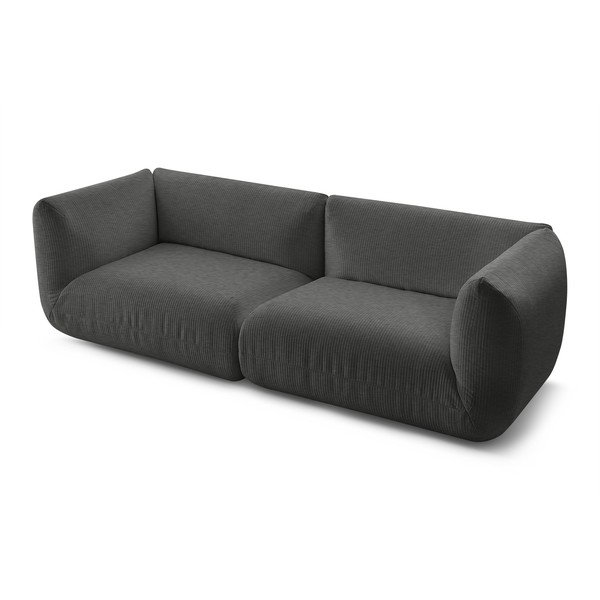 Sivi žametni kavč 260 cm Lecomte - Bobochic Paris-image-3
