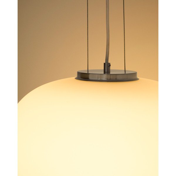 Bela viseča svetilka s steklenim senčilom ø 25 cm Ardali – Kave Home-image-2