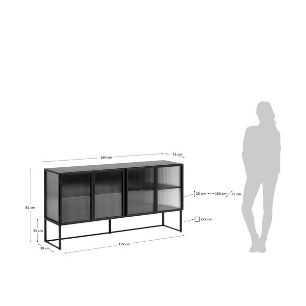 Črna komoda Kave Home Trixie-image-3