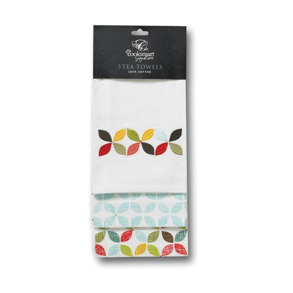 Komplet 3 brisač za čaj Cooksmart England Retro