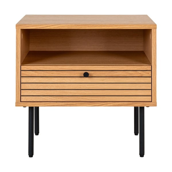 Stranska mizica z mizno ploščo v hrastovem dekorju 40x50 cm Kyoto – House Nordic