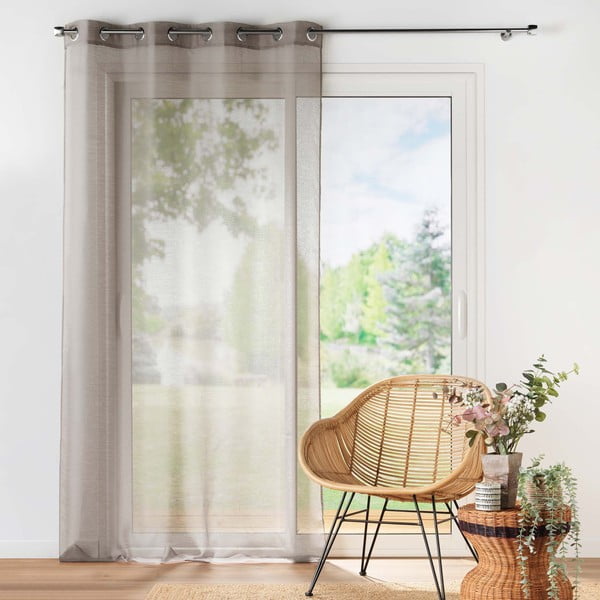 Rjava prosojna zavesa iz tančice 140x240 cm Lissea – douceur d'intérieur-image-2