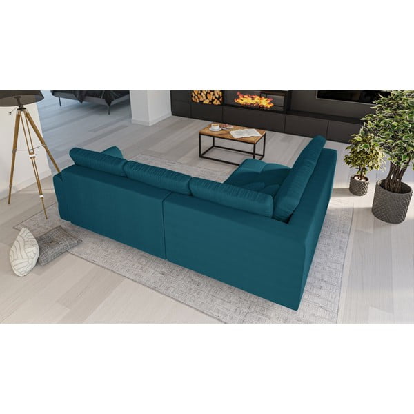 Turkizna kotna sedežna garnitura (z levim kotom) Ariella – Ropez-image-3