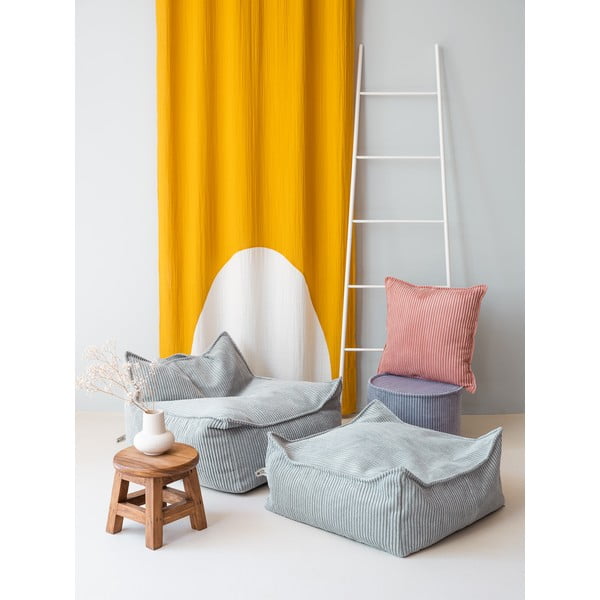 Mentolno zelena otroška vreča za sedenje iz rebrastega žameta Chair – Wigiwama-image-4