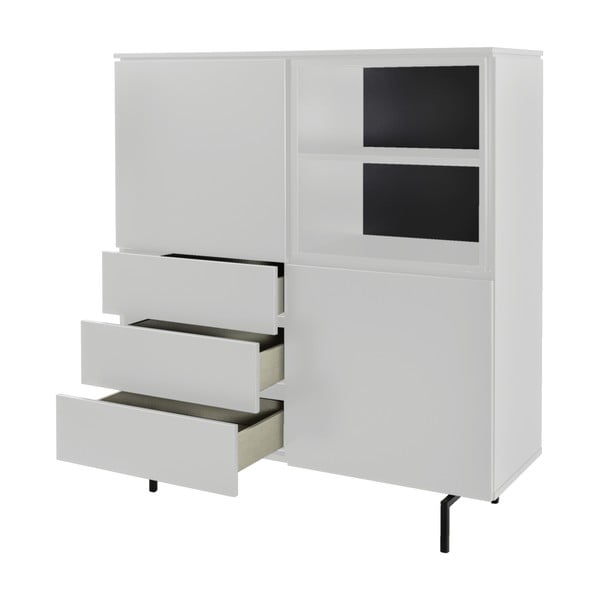 Bela visoka komoda 120x133 cm Plain – Tenzo-image-3