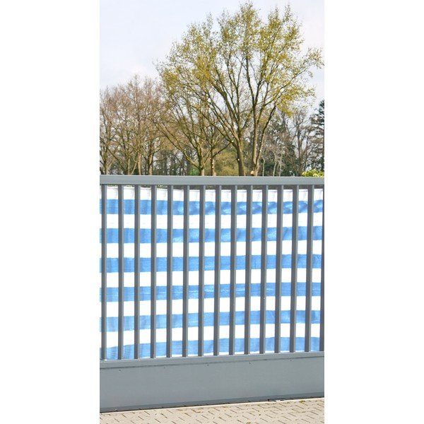 Belo-moder plastičen balkonski zastor 500x180 cm – Garden Pleasure-image-1