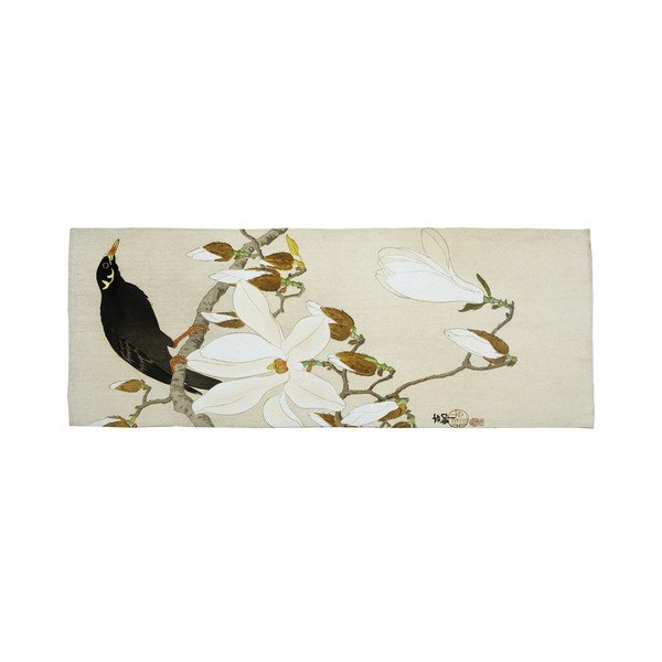 Zeleno-bež tekač135x55 cm Bird - Velvet Atelier-image-4