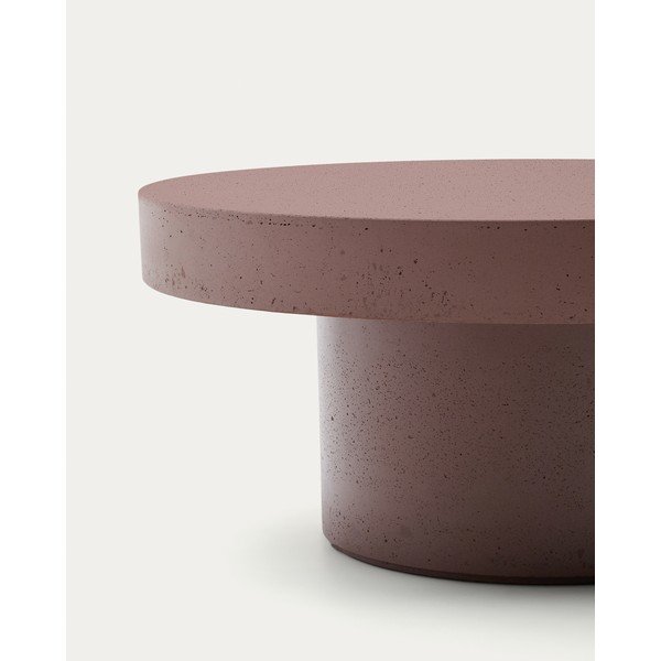 Betonska okrogla vrtna klubska mizica ø 66 cm Aiguablava – Kave Home-image-1