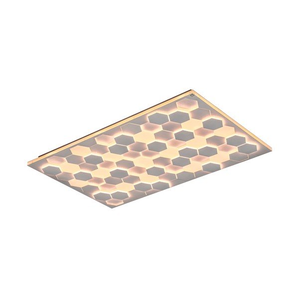 Bela LED stropna svetilka z glasovnim upravljanjem s pomočjo mobilne aplikacije s kovinskim senčilom 70x115 cm Cifavo – CINQUE-image-3