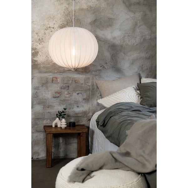 Bela viseča svetilka s tekstilnim senčilom ø 50 cm Florence – Markslöjd-image-1