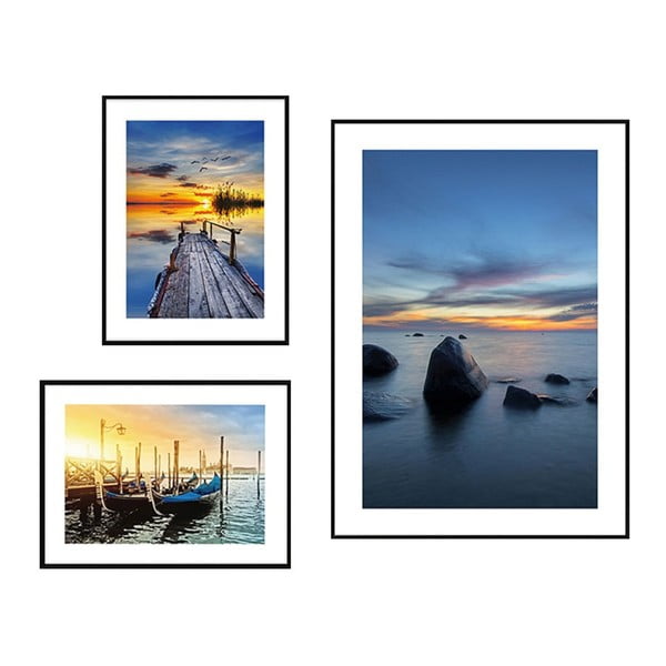 Slike v kompletu 3 ks Seaside Sunset – knor