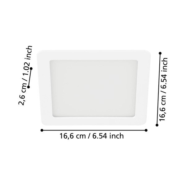 Bela LED vgradna stropna svetilka 17x17 cm FUEVA 5 – EGLO-image-2