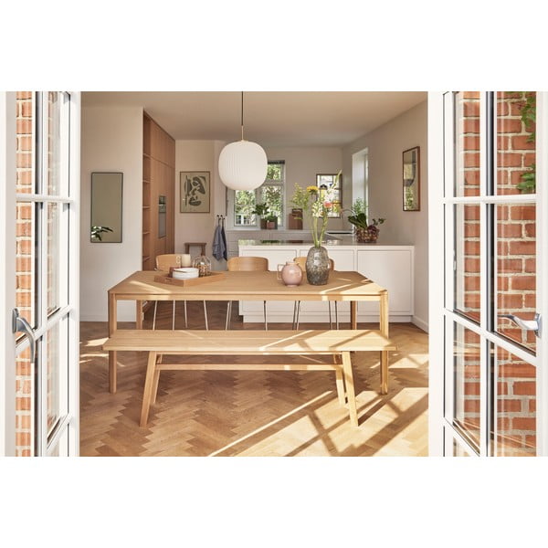 Bela viseča svetilka s steklenim senčilom ø 40 cm Serene – Hübsch-image-1