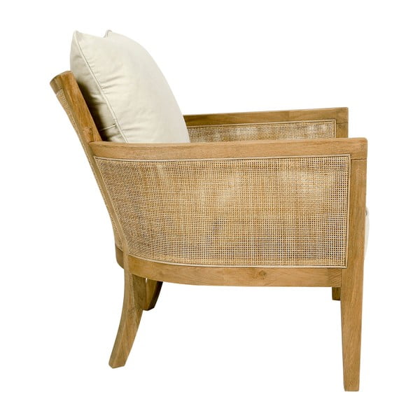 Kremno beli fotelj Laksoa - Côté Table-image-3