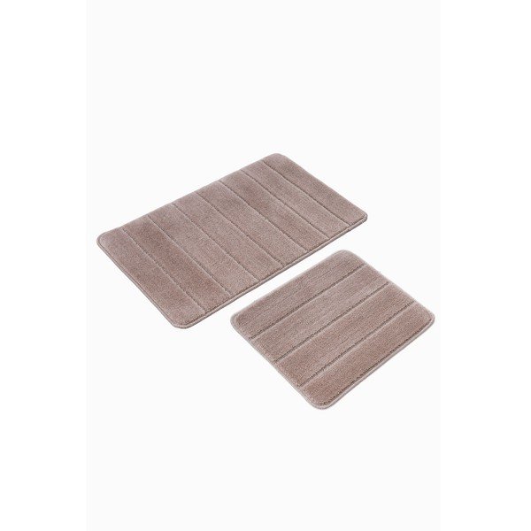 Rjave kopalniške preproge v kompletu 2 ks 50x80 cm Yeni Cizgli – Foutastic