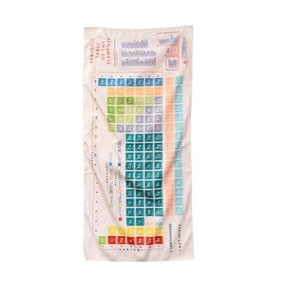 Bež brisača iz mikrovlaken Rex London Periodic Table, 70 x 150 cm
