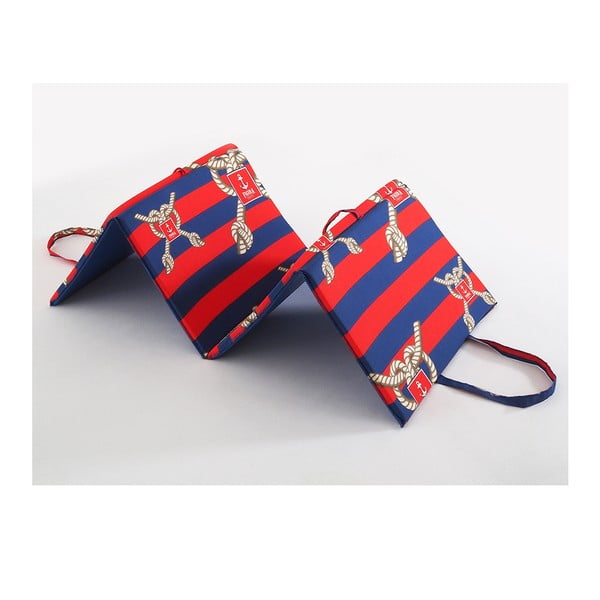 Rdeče-modra vrtna sedežna blazina za ležalnik 49x137 cm   Ship Rope – B.E.S.-image-1