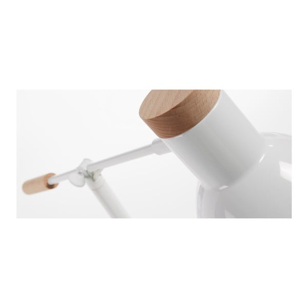 Bela namizna svetilka iz masivne bukve s kovinskim senčilom (višina 54 cm) Tescarle – Kave Home-image-2