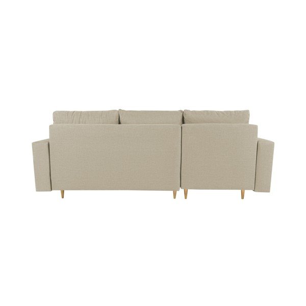 Bež kotna raztegljiva sedežna garnitura z ležalnikom na levi strani Mazzini Sofas Iris-image-3