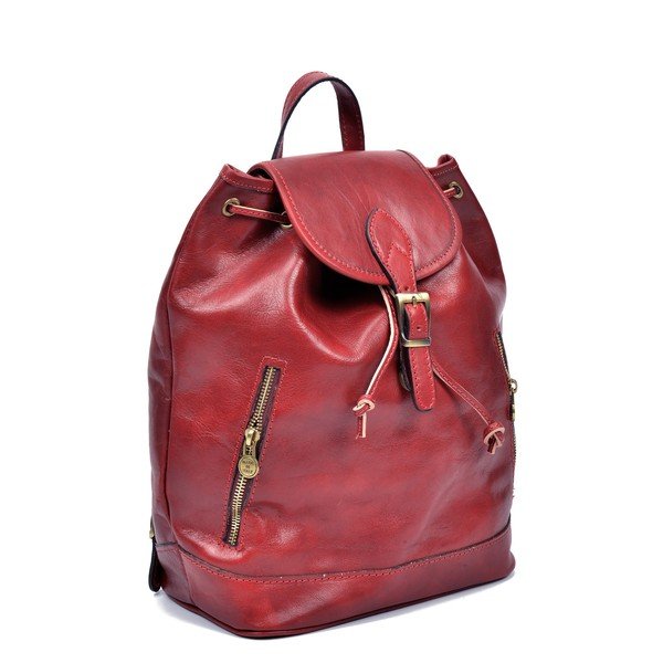 Rdeč usnjen nahrbtnik Sofia Cardoni Cindy-image-2