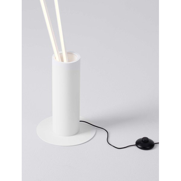 Mat bela kovinska LED stoječa svetilka z upogljivo konstrukcijo (višina 181 cm) Kimolia – Nova Luce-image-4