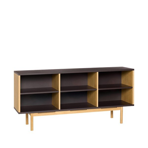 Rjava komoda v hrastovem dekorju 140x65x35 cm Dual – Hübsch