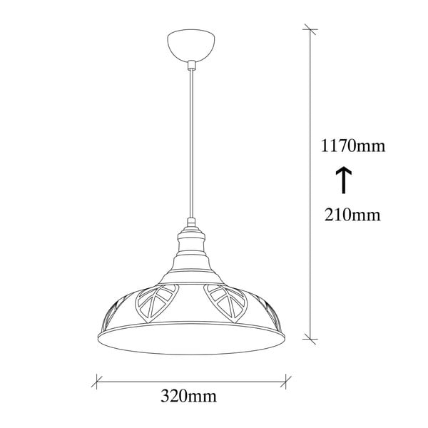 Viseča svetilka v bronasti barvi s kovinskim senčilom ø 31 cm Chandelier – Opviq lights-image-4