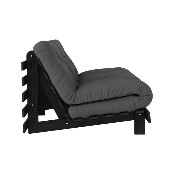 Temno siva raztegljiva sedežna garnitura 160 cm Roots Black Night – Karup Design-image-4