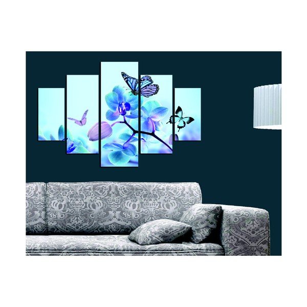 Večdelna slika Sakura in metulj, 92 x 56 cm-image-1