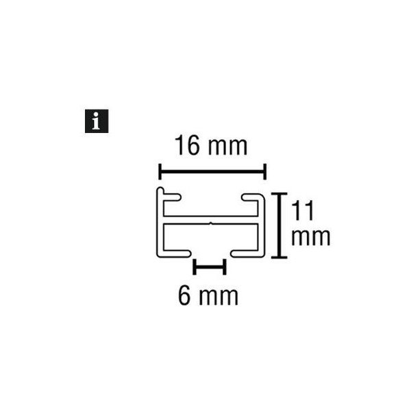 Kovinska tirnica za zaveso 200 cm Lucy – Gardinia-image-3