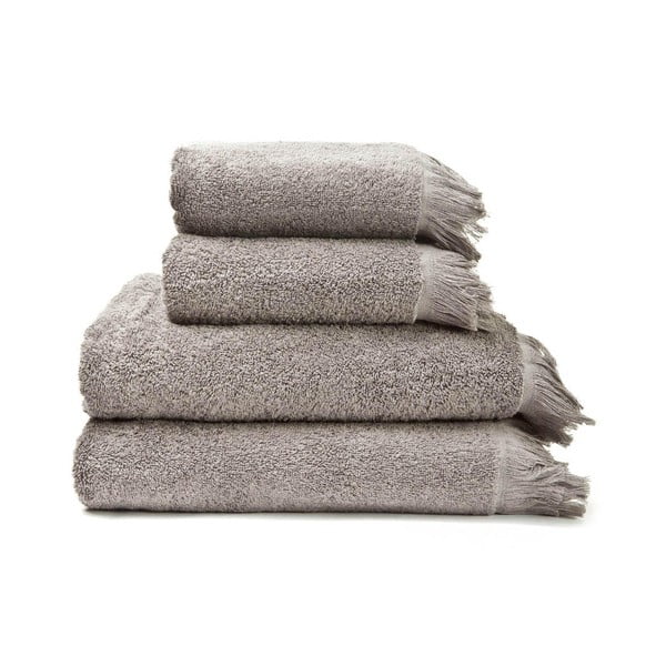 Sivi/rjavi bombažni komplet brisač 4 ks – Bonami Selection