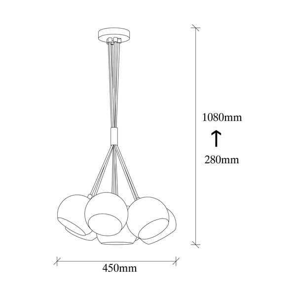 Črna viseča svetilka Opviq lights Sivani-image-2
