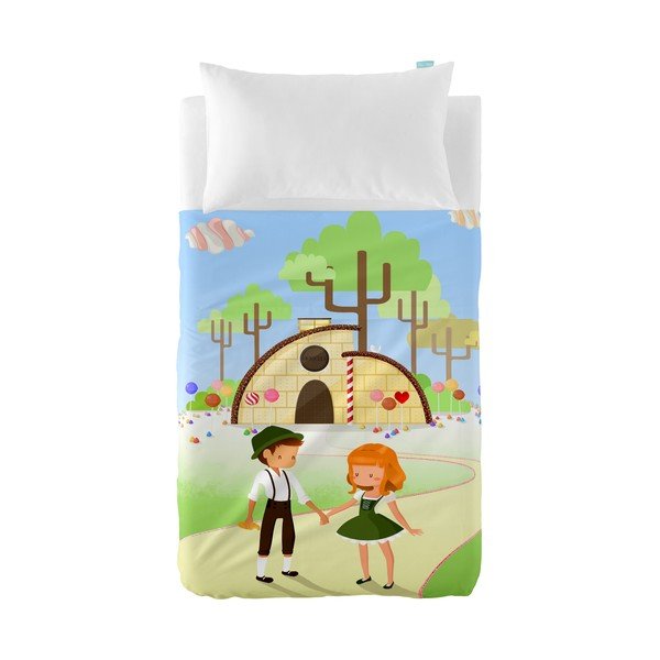 Otroška prevleka za vzglavnik in posteljno pregrinjalo Mr. Fox Candy House, 100 x 130 cm