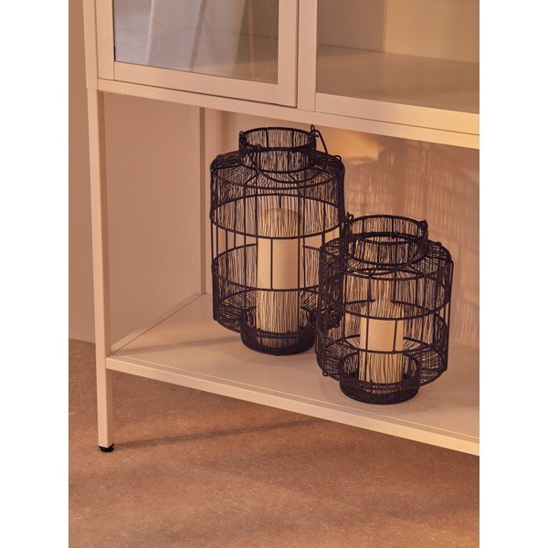 Bela jeklena vitrina 75x150x35 cm Acier – Premier Housewares-image-3