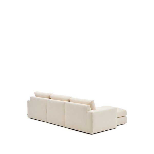 Bež kotna sedežna garnitura iz šenilje (levi kot/z ležalnikom) Alea – Kave Home-image-4