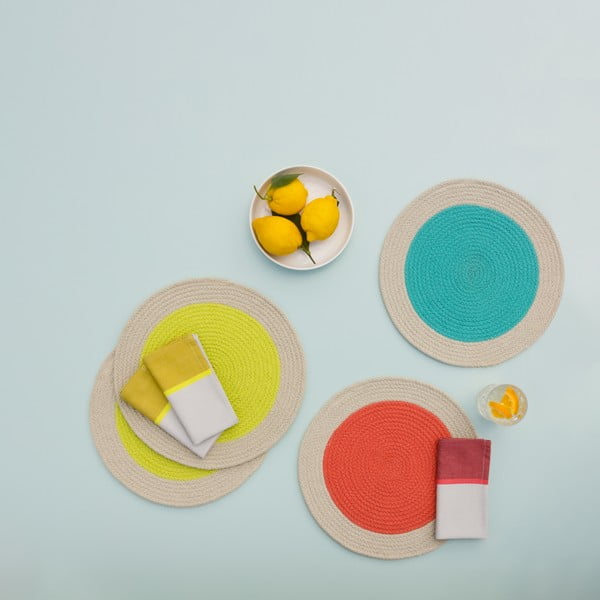 Tekstilni pogrinjek 2 kos ø 38 cm Raspberry - Remember-image-2