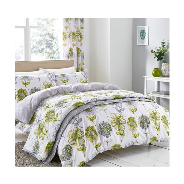 Posteljno perilo za dvojno posteljo Catherine Lansfield Floral, 200 x 200 cm