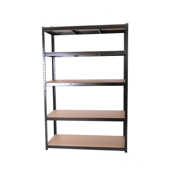 Črn kovinski regal za delavnico 120x180 cm – Rojaplast-image-1