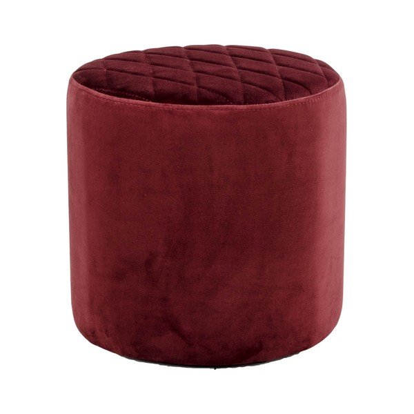 Rdeč žametni tabure House Nordic Ejby, ø 34 cm