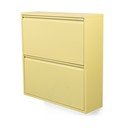 Svetlo rumena jeklena preklopna/stenska omarica za čevlje 75x77,5x22,5 cm Billy – Spinder Design