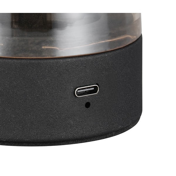 Jantarna LED namizna svetilka s steklenim senčilom (višina 18 cm) Dooley – Trio-image-3