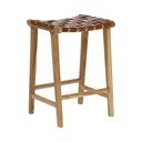 Barsko stol iz umetnega usnja v naravni barvi (višina sedeža 67 cm) Calixta – Kave Home