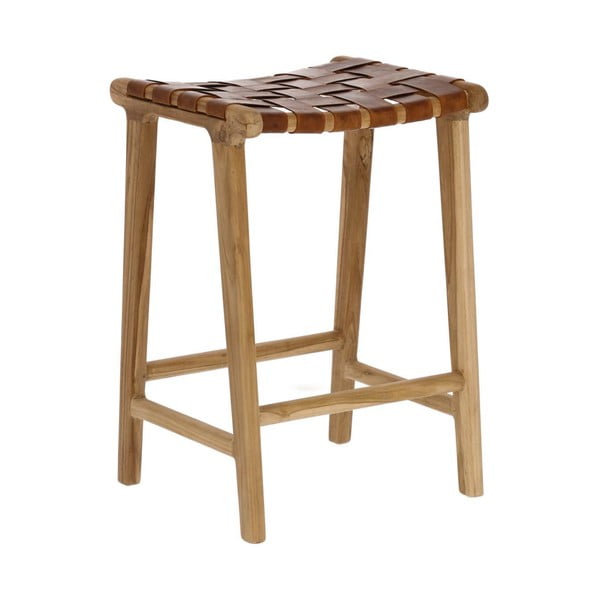 Barsko stol iz umetnega usnja v naravni barvi (višina sedeža 67 cm) Calixta – Kave Home