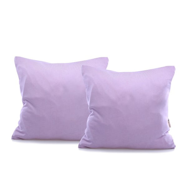 Komplet 2 vijoličastih bombažnih prevlek za blazine DecoKing Amber Violet, 40 x 40 cm