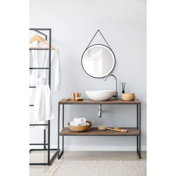 Stensko ogledalo z lučjo ø 60 cm Fine – Mirrors and More-image-1