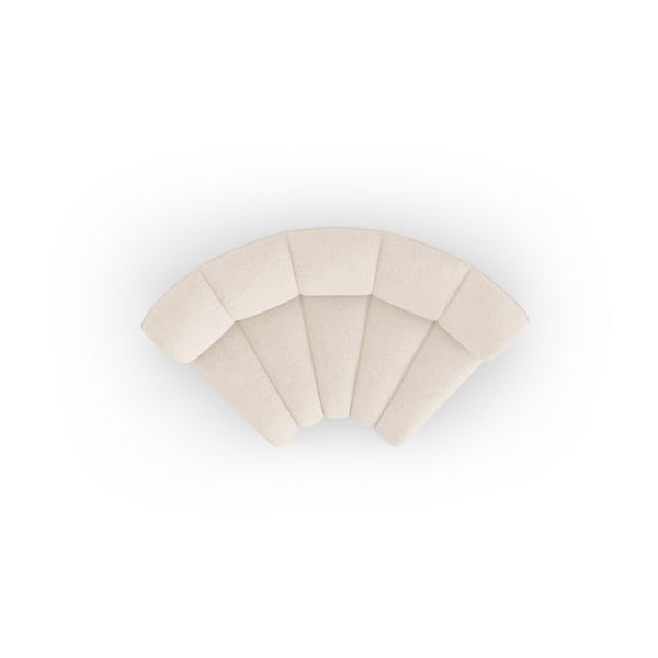 Kremno bel modul za sedežno garnituro iz šenilje (s kotom po izbiri) Lupine – Micadoni -image-2