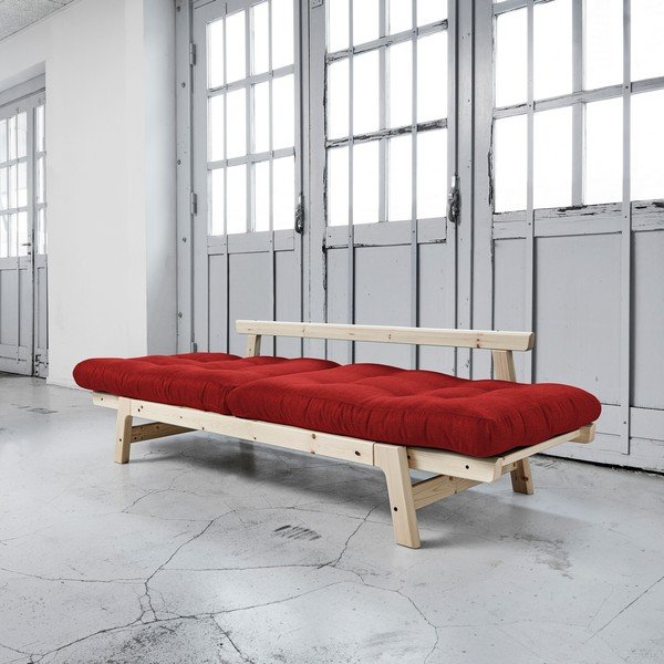 Raztegljiv kavč Karup Step Natural/Passion Red-image-3