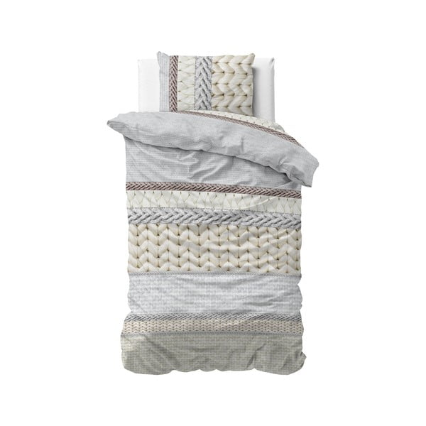 Flanelna posteljnina za enojno posteljo Dreamhouse Knitty, 140 x 220 cm